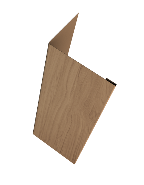 Нащельник (для калиток и ворот) 25х35 жалюзи Milan, Tokyo, Palermo 0,45 Print Elite Honey Wood TwinColor (L2,0)