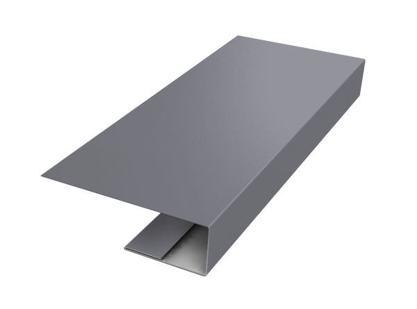 J-Профиль 12мм 0,5 Satin с пленкой RAL 7004 сигнальный серый (3м)