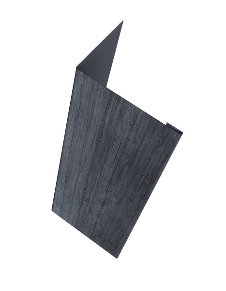 Нащельник (для калиток и ворот) 25х35 жалюзи Milan, Tokyo, Palermo 0,45 Print Premium Grey Wood TwinColor (L2,5)
