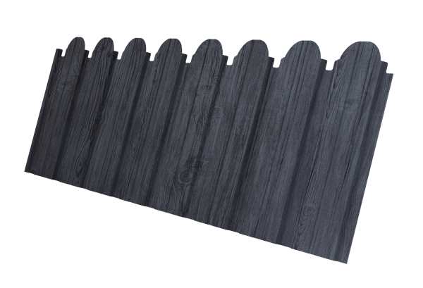 Профнастил C10B фигурный 0,45 Print Premium Grey Wood TwinColor