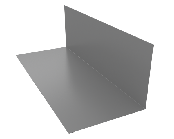 Планка примыкания 130х160мм 0,5 Satin с пленкой RAL 9006 бело-алюминиевый (2м)