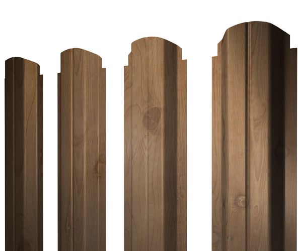 Штакетник П-образный А фигурный 0,45 Print Premium Pine Wood Fresh