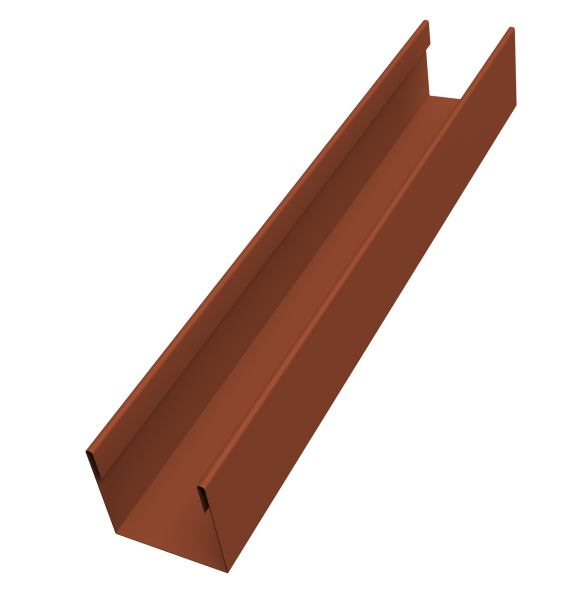 Стойка жалюзи Milan Slim 0,5 Velur X RAL 8004 терракота (1,8м)