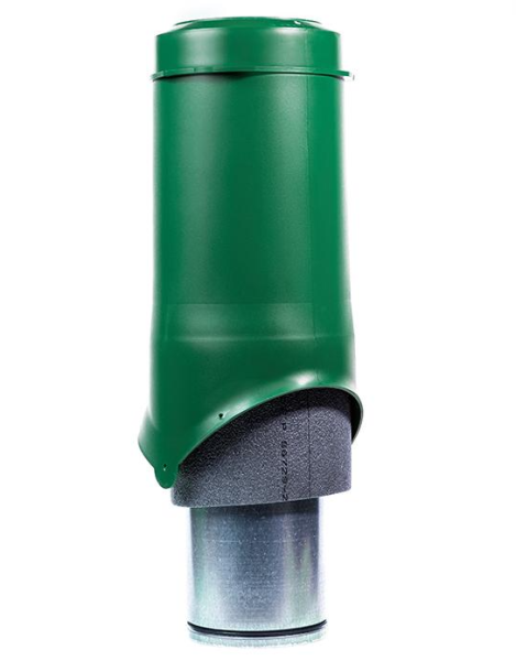 Выход вентиляции Krovent Pipe-VT 125 изолированный зеленый
