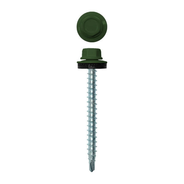 Саморез кровельный 4,8х50 (150шт) сверло №1 RAL 6020