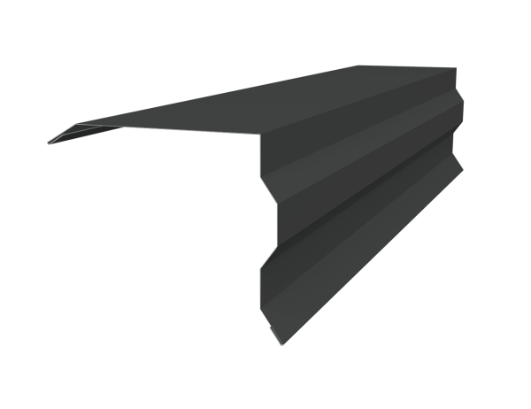 Планка торцевая фигурная 100х85 0,45 PE-Double с пленкой RAL 7016 антрацитово-серый (2м)