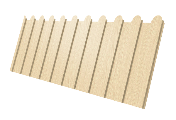 Профнастил С8A v01 фигурный 0,45 Print Elite Milky Wood TwinColor