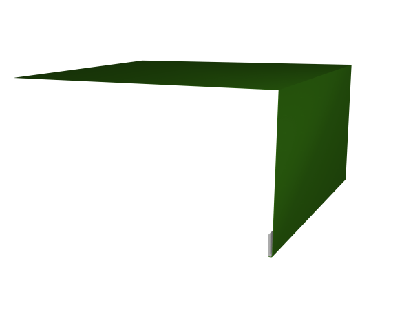 Планка околооконная простая 250х75 0,45 PE с пленкой RAL 6002 лиственно-зеленый (2м)