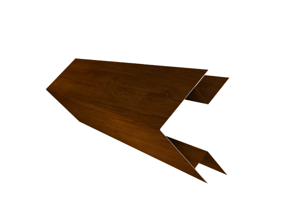 Планка угла внешнего сложного Блок-Хаус new Grand Line 0,45 Print-Double Premium Golden Wood Intense F (3м)