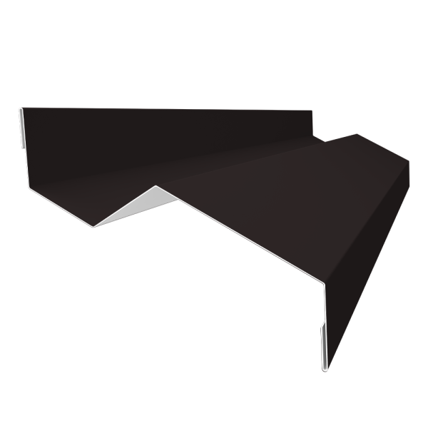 Планка примыкания внакладку 25х17х35х17 0,5 Satin с пленкой RAL 9005 черный (2м)