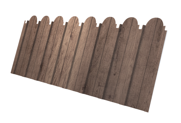 Профнастил C10A фигурный 0,45 Print Premium Almond Wood Fresh
