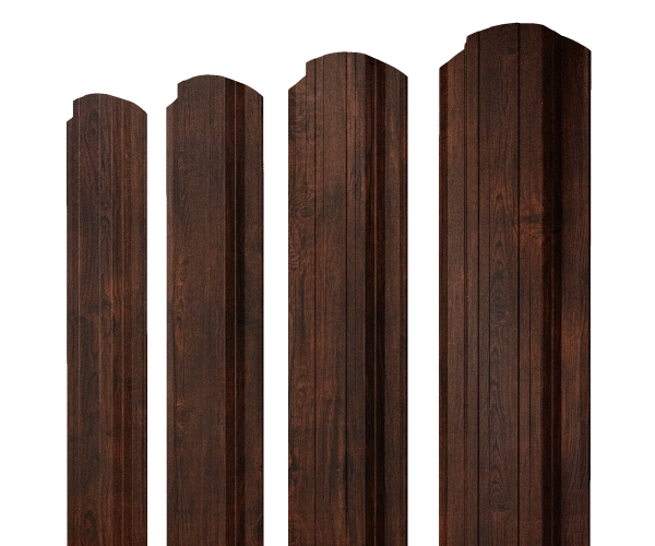 Штакетник Прямоугольный фигурный 0,45 Print Premium Cherry Wood Dark FTC
