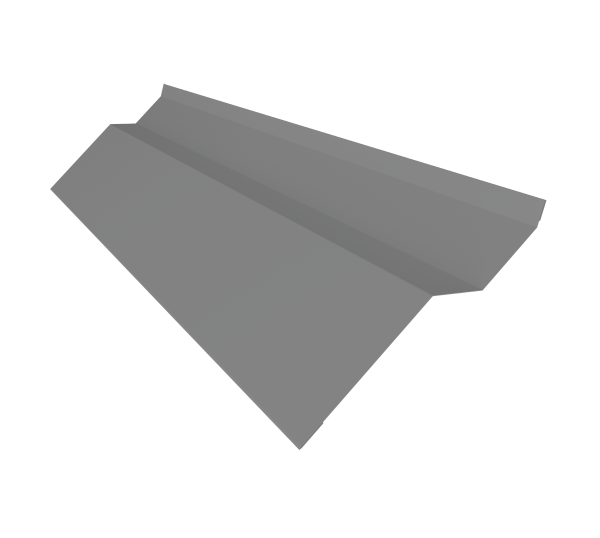Планка примыкания внакладку Фартук S6 пристенный накладной 0,5 Satin с пленкой RAL 9006 бело-алюминиевый (2м)