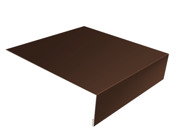 Планка лобовая/околооконная простая 190х50 0,5 Satin Matt RAL 8017 шоколад (2м)