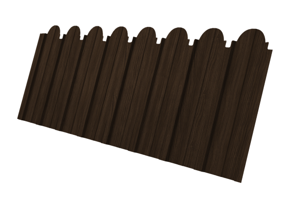 Профнастил C10A фигурный 0,45 Print Elite Coffee Wood TwinColor