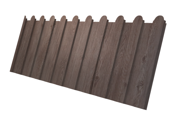 Профнастил С8A v01 фигурный 0,45 Print Elite White Wood TwinColor