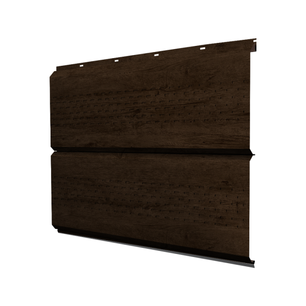 Софит ЭкоБрус new c перфорацией 0,45 Print Elite с пленкой Antique Wood TwinColor