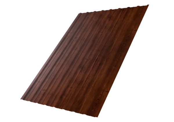 Профнастил С10A 0,45 Print Premium с пленкой Cherry Wood Fresh TwinColor