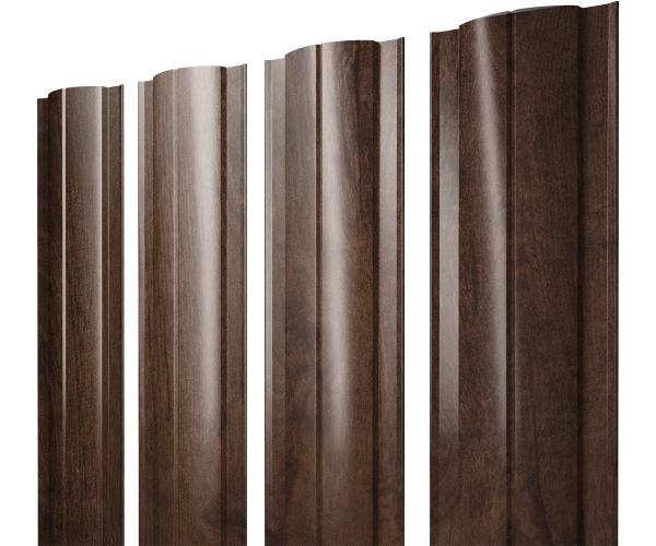Штакетник Круглый с прямым резом 0,45 Print-Double Premium Antique Wood