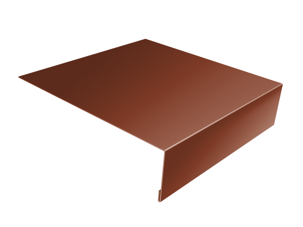 Планка лобовая/околооконная простая 190х50 0,5 Velur X RAL 8004 терракота (3м)