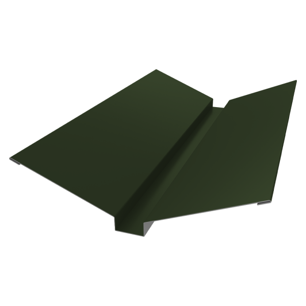 Планка ендовы верхней 115х30х115 0,5 Satin Matt TX RAL 6020 хромовая зелень (2м)