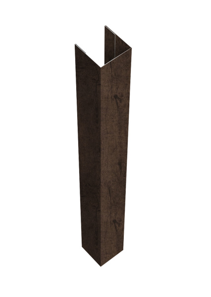 Стойка жалюзи Texas для монтажа с крепежным вкладышем 0,45 Print-Double Premium Antique Wood (3м)
