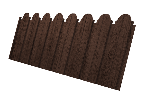 Профнастил C10B фигурный 0,45 Print Premium Antique Wood TwinColor