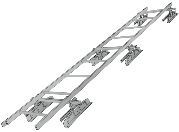 Лестница кровельная под фальц RAL 9006 (3м)