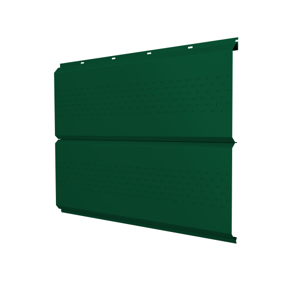 Софит ЭкоБрус new c перфорацией 0,5 Satin с пленкой RAL 6005 зеленый мох