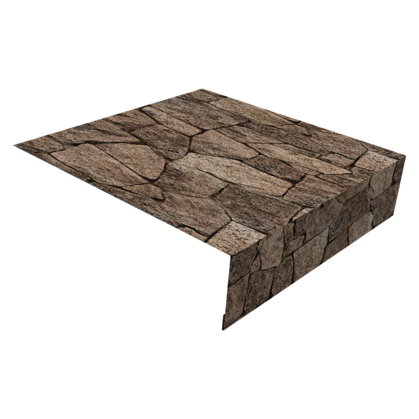 Планка околооконная простая 200х75 0,45 Print Elite King Stone TwinColor (2м)