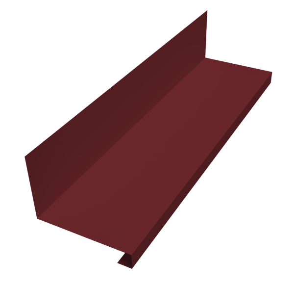 Планка примыкание нижнее к трубе для Кликфальц Pro 0,45 PE-Double с пленкой RAL 3005 красное вино (3м)