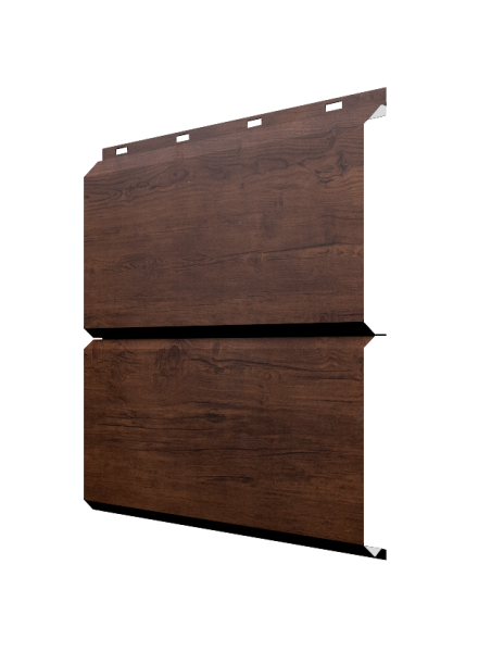 Софит ЭкоБрус без перфорации 0,345 Grand Line 0,45 Print Premium с пленкой Cherry Wood Fresh TwinColor