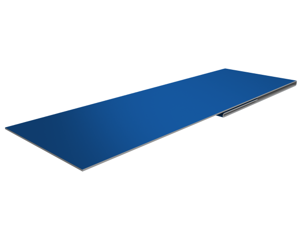 Планка финишная 48х25 0,5 Satin с пленкой RAL 5005 сигнальный синий (2м)