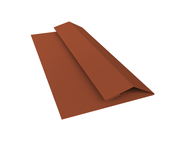 Планка финишная Блок-Хаус new Grand Line 0,5 Velur X RAL 8004 терракота (2м)