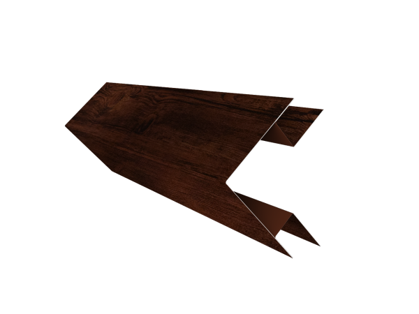 Планка угла внешнего сложного Блок-Хаус new Grand Line 0,45 Print Elite Cherry Wood TwinColor (2м)
