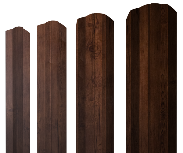 Штакетник М-образный А фигурный 0,45 Print Premium Cherry Wood Fresh TwinColor