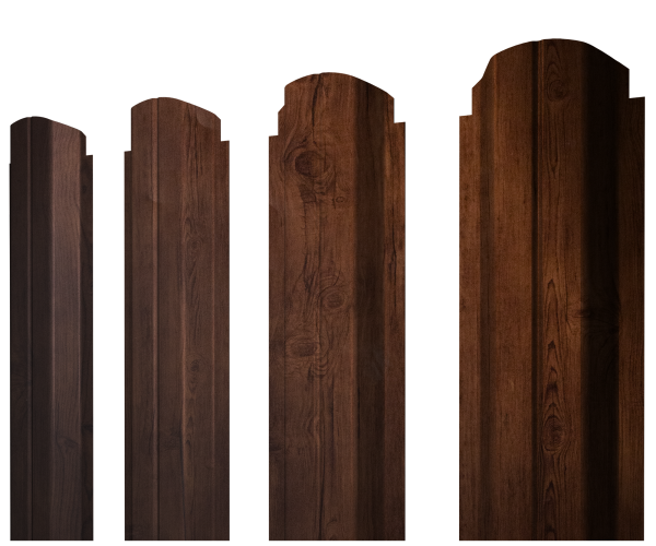 Штакетник П-образный А фигурный 0,4 Print Premium Cherry Wood Fresh TwinColor