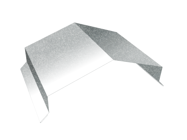 Парапетная крышка угольная 200мм 0,6 Zn (2м)