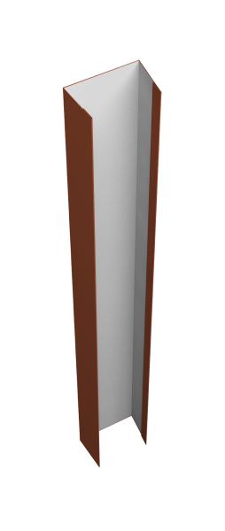 Крепежная планка верхняя Texas 0,5 PurLite Matt RAL 8004 терракота (2м)
