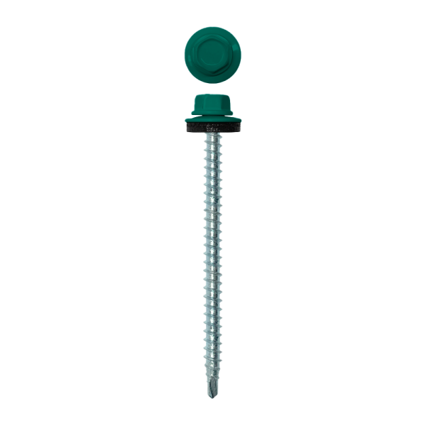 Саморез кровельный 4,8х70 (100шт) сверло №1 RAL 6026