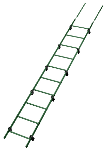 Лестница кровельная Grand Line RAL 6002 2,76м