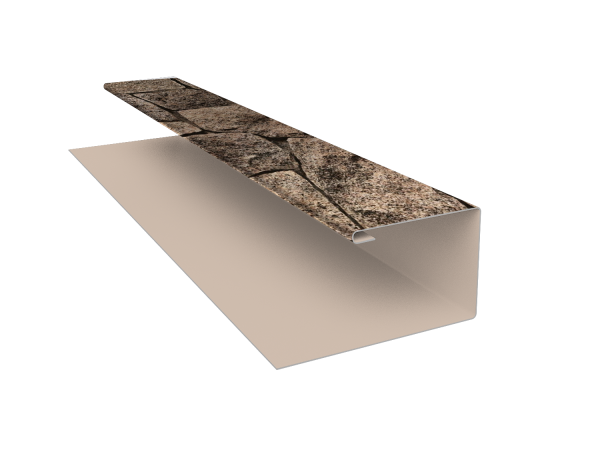 Планка П-образная Блок-Хаус new Grand Line 0,45 Print Elite King Stone TwinColor (3м)