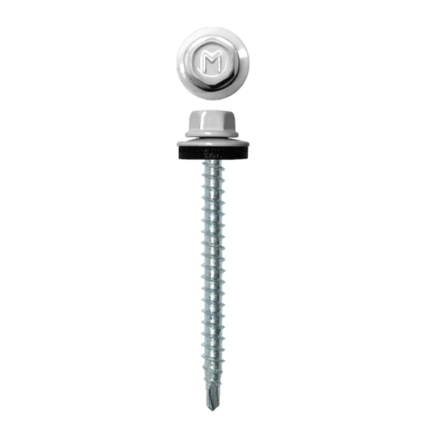 Саморез кровельный Daxmer 4,8х50 RAL 9003 (150) сверло №1