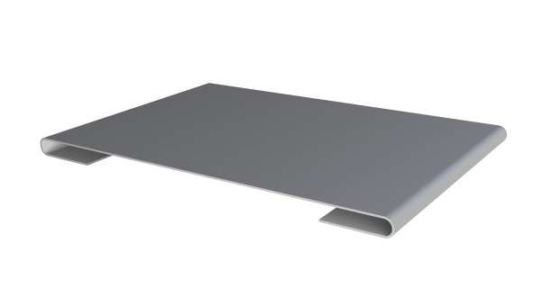 Планка стыковочная 0,5 Satin с пленкой RAL 9006 бело-алюминиевый (3м)