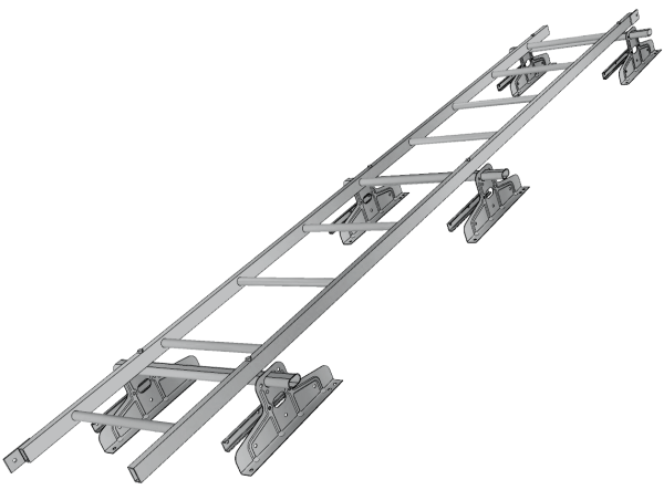 Лестница кровельная под фальц RAL 7004 (3м)
