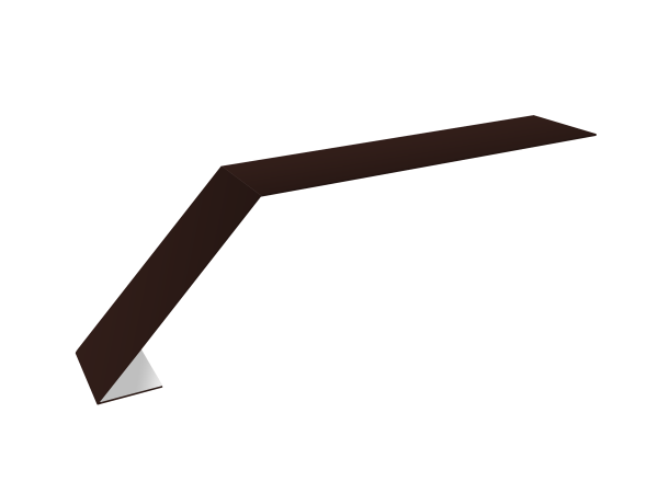 Планка карнизная для мягкой кровли 100х60 0,5 Satin Matt RAL 8017 шоколад (3м)