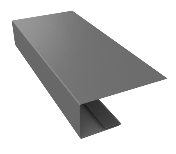 J-Профиль 18мм 0,5 Satin с пленкой RAL 9006 бело-алюминиевый (3м)