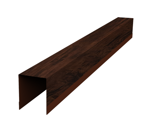 Планка опорная составная внутренняя для забора жалюзи Palermo 0,45 Print Elite Cherry Wood TwinColor (2м)