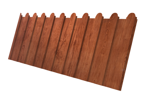 Профнастил С8A v01 фигурный 0,45 Print Premium Rowan Wood Intense FTC