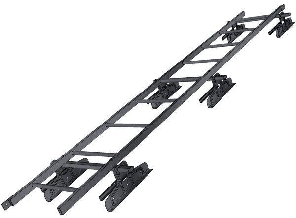 Лестница кровельная под фальц RAL 7024 (3м)